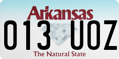 AR license plate 013UOZ