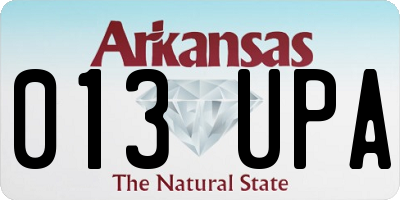 AR license plate 013UPA