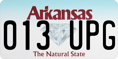 AR license plate 013UPG