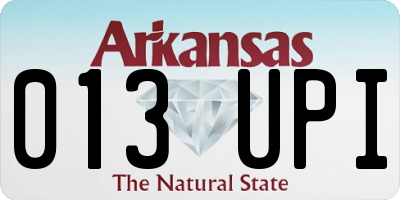 AR license plate 013UPI