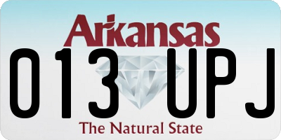 AR license plate 013UPJ