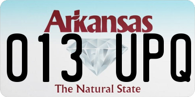 AR license plate 013UPQ