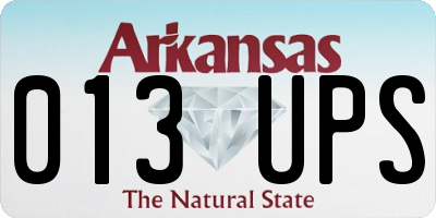 AR license plate 013UPS