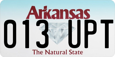 AR license plate 013UPT