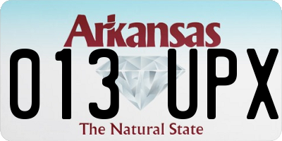 AR license plate 013UPX