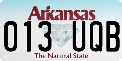 AR license plate 013UQB