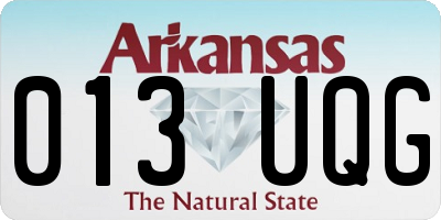AR license plate 013UQG