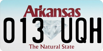 AR license plate 013UQH