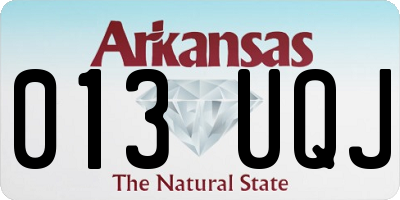 AR license plate 013UQJ