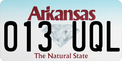 AR license plate 013UQL