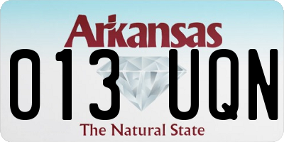 AR license plate 013UQN