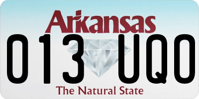 AR license plate 013UQO