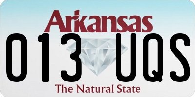 AR license plate 013UQS