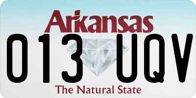 AR license plate 013UQV