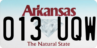 AR license plate 013UQW