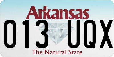 AR license plate 013UQX