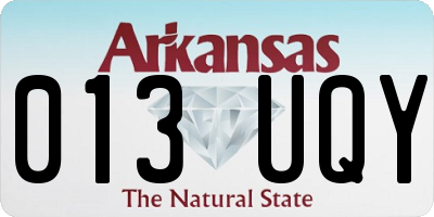 AR license plate 013UQY