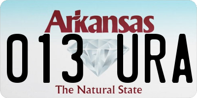 AR license plate 013URA