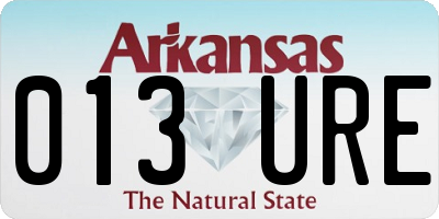AR license plate 013URE