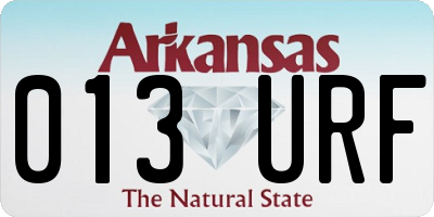 AR license plate 013URF