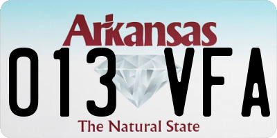 AR license plate 013VFA