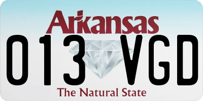 AR license plate 013VGD