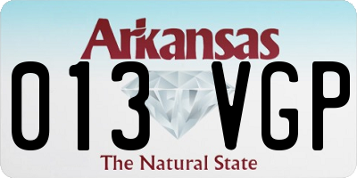 AR license plate 013VGP