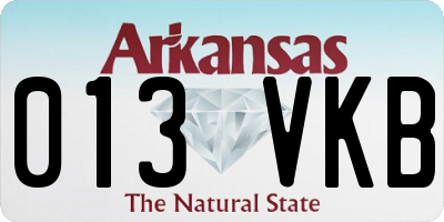AR license plate 013VKB