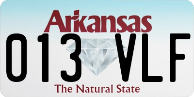 AR license plate 013VLF