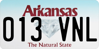 AR license plate 013VNL