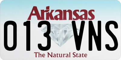 AR license plate 013VNS