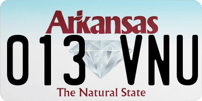 AR license plate 013VNU