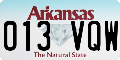 AR license plate 013VQW