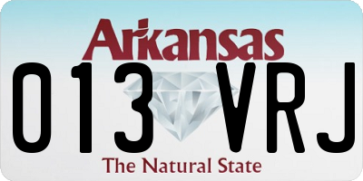AR license plate 013VRJ