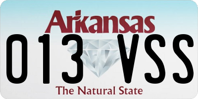 AR license plate 013VSS