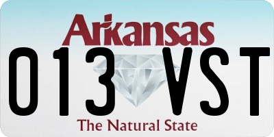 AR license plate 013VST