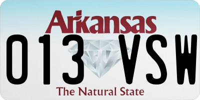 AR license plate 013VSW