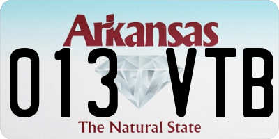 AR license plate 013VTB