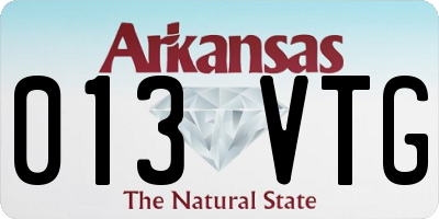 AR license plate 013VTG