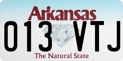 AR license plate 013VTJ