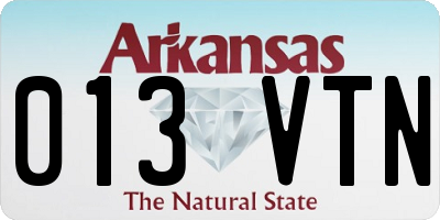 AR license plate 013VTN