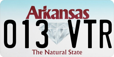 AR license plate 013VTR
