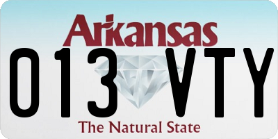 AR license plate 013VTY
