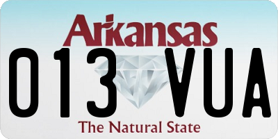 AR license plate 013VUA