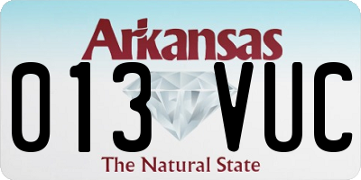 AR license plate 013VUC