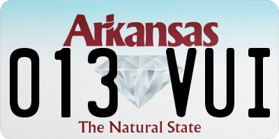 AR license plate 013VUI
