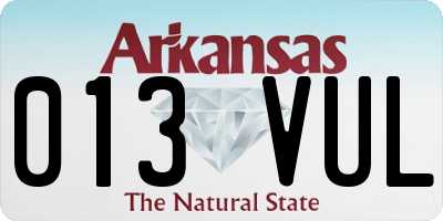 AR license plate 013VUL