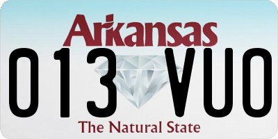 AR license plate 013VUO