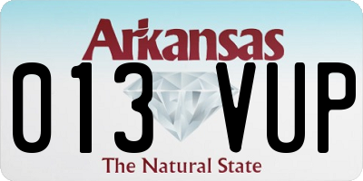 AR license plate 013VUP