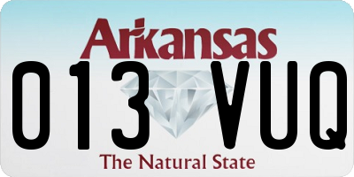 AR license plate 013VUQ